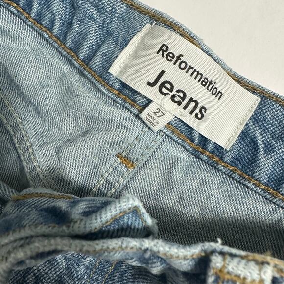 Reformation Wilder High Rise Wide Leg Cropped Jeans size 27 - Picture 3 of 6